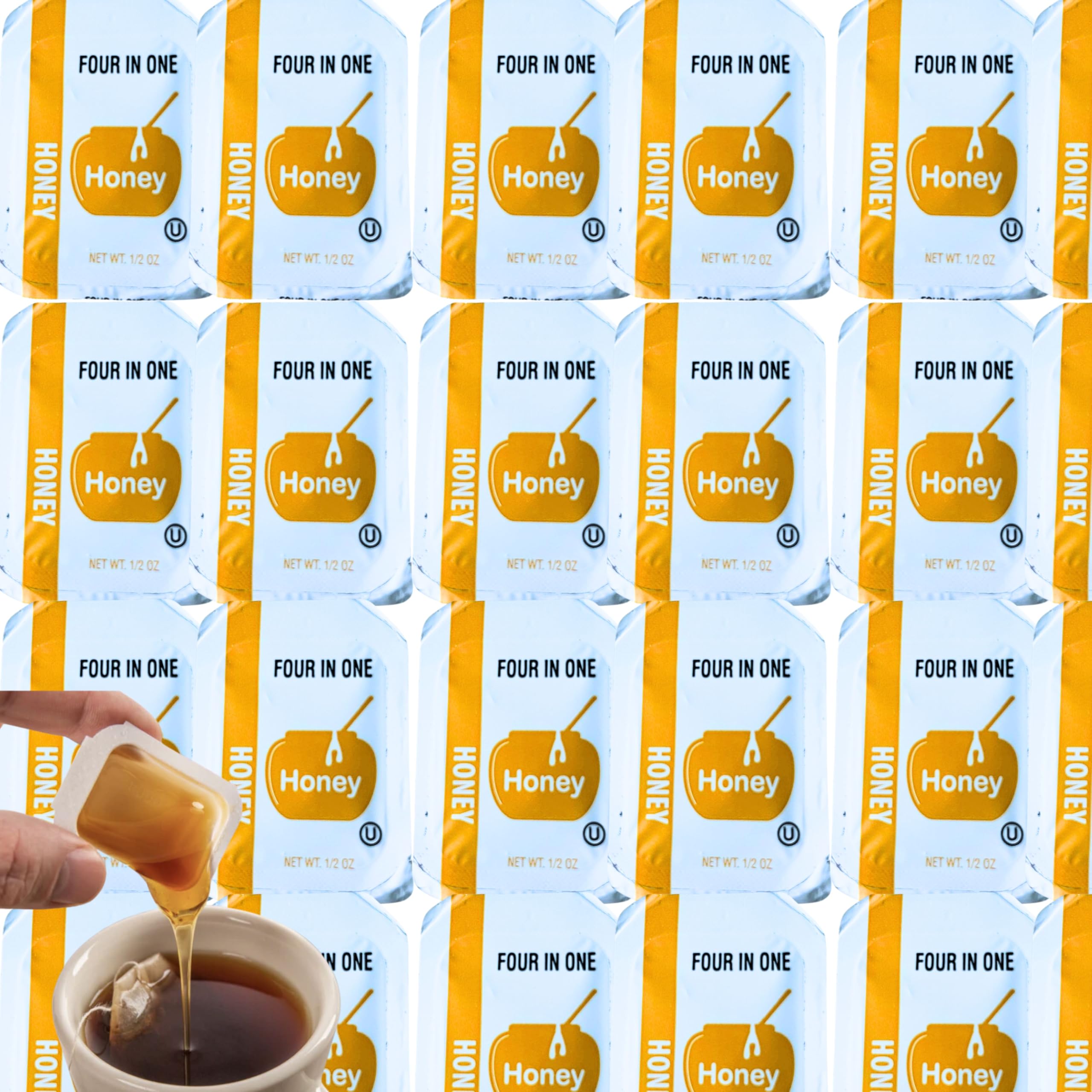 Amazon.com : Pure Honey Packets – 50 Count, 0.5 oz Each, Single